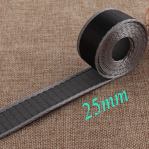 Gray Black Striped Cotton Webbing,1 inch Webbing,Key Fobs,webbing by the yard,Belt Webbing,Webbing Strap,trim,soft webbing(WB716)