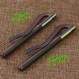 10 clips de billetera Rainbow Spring, clip de dinero de 3"(75 mm), billetera de clip de bricolaje, billetera de clip de dinero, clip de billetera, billetera de cuero para hombre, billetera de tarjeta (ra50)