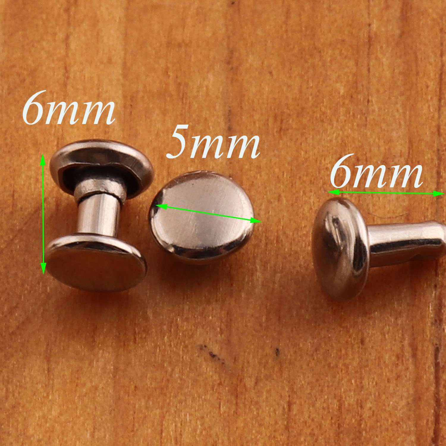 100sets Silver Double Cap RivetsStuds Leather Rivets craft Etsy