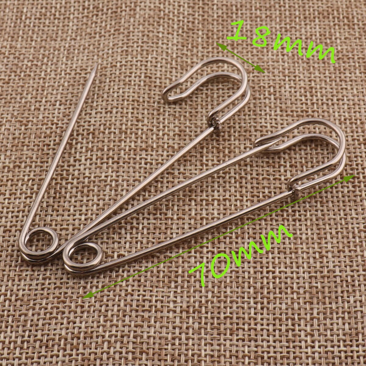 Large Safety Pins 110mm/127mm Silver Plated Safety Pin Stitch Markers Metal Safety  Pins Loops Charms Fasteners 2pcssp9017 