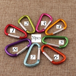 10 pcs Rainbow Colors Aluminum Carabiners,Carabiner Clip Carabiner Keychain carabiner clasp,Rock Climbing lock carabiner-47mm(h0410)