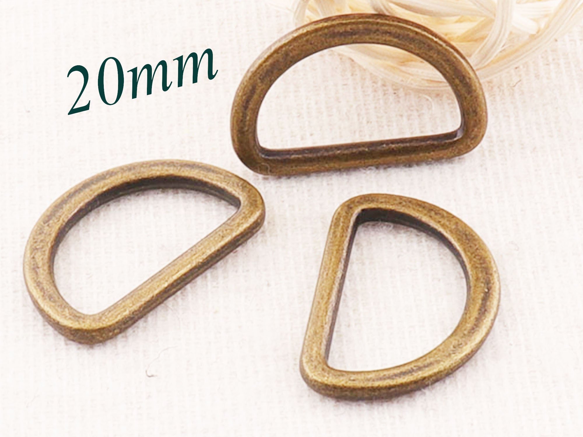 Flat Cast D Ring Buckles 14pcs,3/4