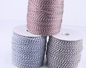 1 mm tres cordón retorcido, hilo de cuerda de cuerda de poliéster de nailon satinado retorcido, cordón de joyería de cordón de pulsera-10 yardas-50 YARDAS (rP12)