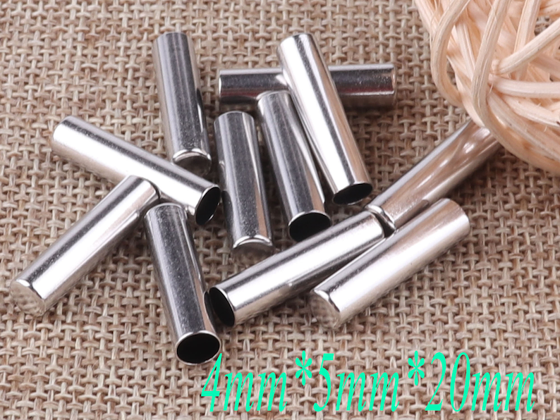 10 PCS Silver Metal End Tips,Rope End Connector Buckle Replacement DIY,Cord Lock Craft Cord Locks,Cord End Buckle Cap Rope Buckle-4mm cr28