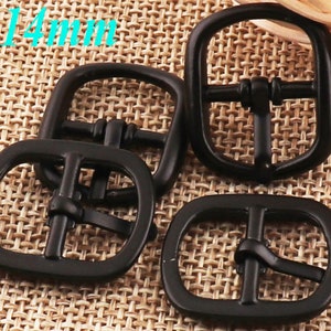 20 Pcs Black Center Bar Buckle,Strap Buckle Fasteners Belt Buckle,Square Buckles Bag Buckle Shoe buckle Straps-Wholesale(206)