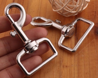 Lobster Swivel Clasps,1 1/2"Silver Hook Clasps Claws,Lobster clasp Carabiner Snap Buckle Gate Bag,Purse Strap Handbag Purse Hook-4PCS (218)