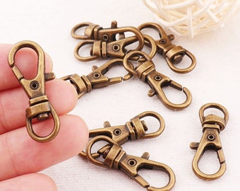 20 PCS Antique Bronze Lobster Swivel Clasps,Purse Clasp Bag Purse Strap Handbag Hook,Swivel Snap Purse hook-6MM*31MM(1021)