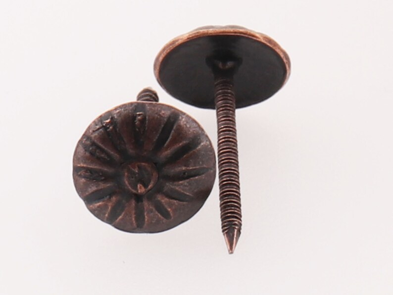100 Pcs Antique Copper Upholstery Nailsdecorative Tacks Etsy