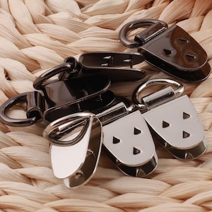 10 PCS Silver/Black D Ring Hangers,3 Hole Strap Hangers,D-Ring Picture Frame Strap Hangers,Picture Photo Frame-1&quot;(25mm)(bh2503)