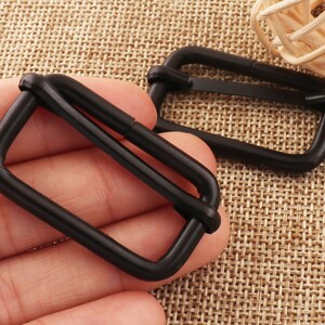 10 Pcs Black Slide Buckles,32MM Belt Buckle Strap Fasteners Belt Loop,Metal Handbag Purse Buckles-Wholesale(bk62)
