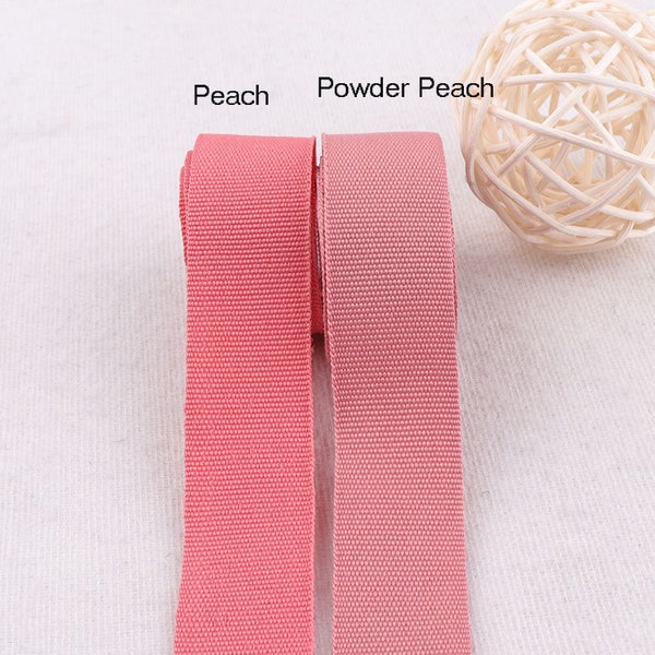 3/4"(20mm) Peach/Powder Peach Light Weight Woven Ribbon Webbing Fabric Tape Purse Bag Straps Leash diy key chain hat harness By The Yard