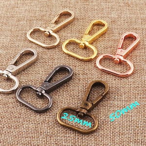 12 PCS Lobster Swivel Clasps,Buckle Gate Bag,Purse Strap,Handbag Snap,snap clips Findings,Lanyard Hook Key Chain,Purse Hook,Jewelry findings