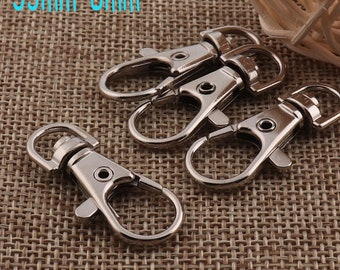 30 Silver Lobster Swivel Clasps,Lobster claw clasp,Hook Clasps Claws 3/8"(8mm)Purse Strap,Handbag Snap,Purse Hook(SC8200)