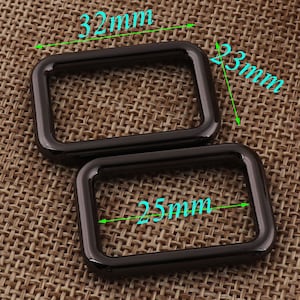10pcs Rectangle Rings Purse hardware ,25mm Black Rectangular Rings Bag Rings,Webbing Purse Handbag Bag Making Hardware Handbag(r101)
