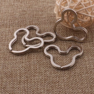 10pcs Silver Split Key Ring Keychain Split Key Rings key fob  Split Rings Findings 1 1/2&quot;(38mm)(5062)