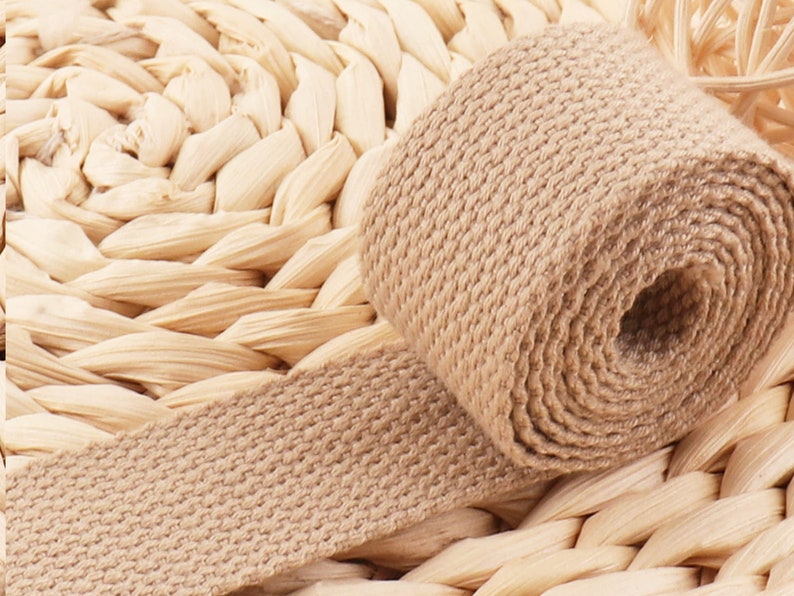 WB535 Natural Soft Cotton Webbing,One Inch Key Fob Webbing leash supplies,bag handle Bag Purse Webbing By The Yard