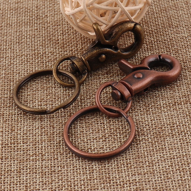 6 Lobster Swivel Clasps key chain,70mm,Antique BronzeCopper Hook Clasps Claws,Carabiner Snap s33