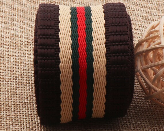Cinghia Di Ricambio Per Borsa In Tela, Tessuto A Rete Rosso E Verde, Stile Fashion Con Fibbia