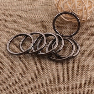 1&quot;(25mm)20pcs,Black O rings Buckles Choker Belt Collar Zipper Chain Choker Leather Belt Clasp Harness Handbag Key Chains(OR18)