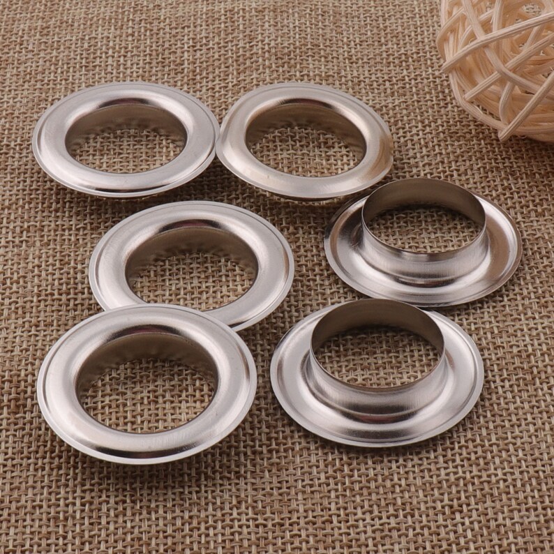 50 Sets Large Eyeletssilver Metal Eyelets Grommets With Etsy