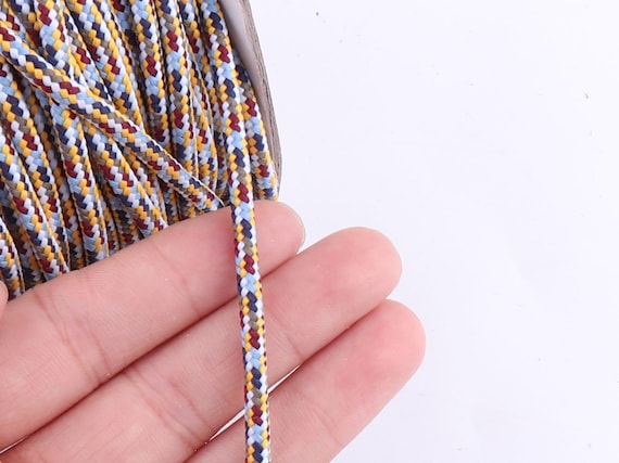 Face Mask Lanyard 3 mm Colored Spotted Rope Nylon Core Round Cord,Cord Beading String,Thick Drawstring Round Rope Trim Bracelet (rp21)