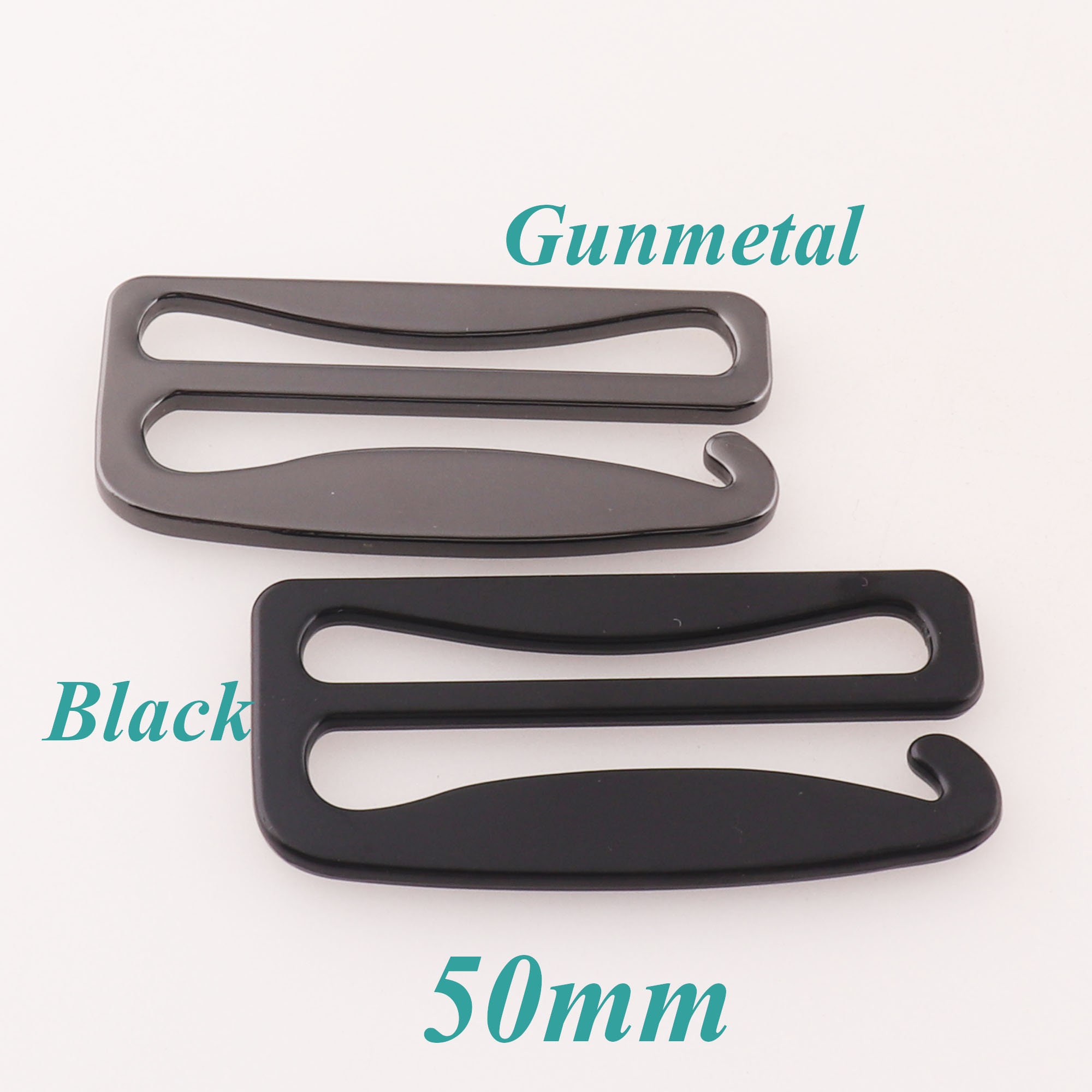 Metal Swimsuit Hooks - 1/2 - 1 Set/Pack - Black