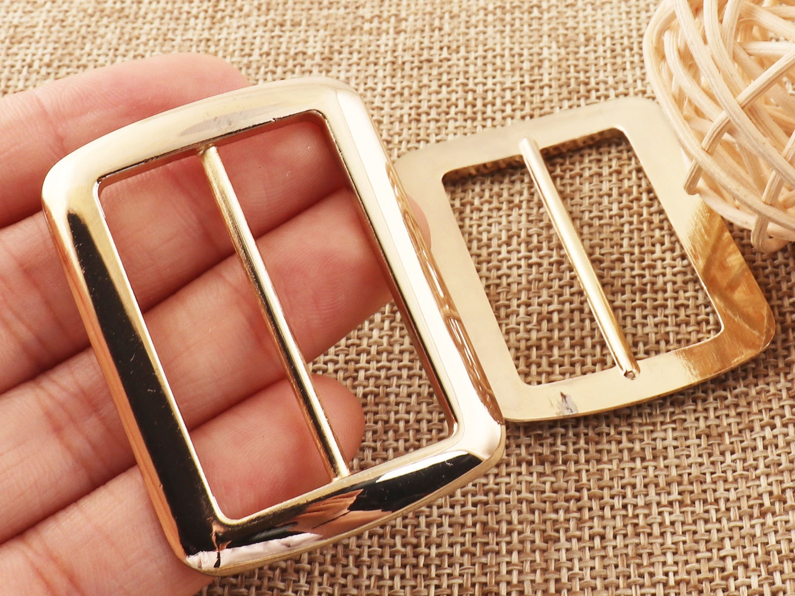 10 PCS Pale Gold Slide Buckles37mm Metal Purse Buckles Strap Etsy
