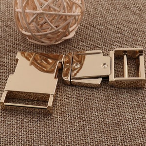 Light Gold Release BUCKLE,1&quot;(24mm)Side Release buckle,Clutch Closure,Bag Turn Lock Backpack Buckle Craft Clasp Seat Belt Suitcases Buckle