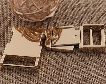 Gold Metal Release BUCKLE,1"(24mm)Side Release buckle,Clutch Closure, Bag Turn Lock Backpack Buckle Craft Clasp Seat Belt Suitcases Buckle