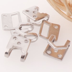 100set Silver Hook Eye,Trousers Skirts Bars Fasteners Hook Eye Clasps,Hook Eye Clasp Clothing Sewing Hook,Metal Hook and Eye Set(hk01)