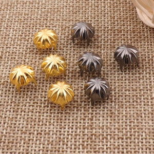 3/8&quot;(9mm) 100 Gold Round Rivet,Round Studs,Fastener Brads,Snaps Stud,Prong Leather Craft Rivet,Belt Rivet, Button,Rapid Rivet(zd1017)