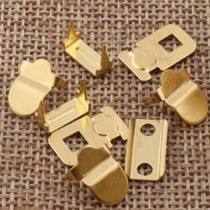 3/8"(11mm)50sets Gold Trousers Skirts Fasteners Hook Bars Waistband Garment Hooks Eye Clasps Pants Skirt Suit Pants Sewing (011)