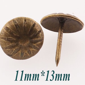 アンティーク真鍮バケツ型室内装飾用タック釘 11 x 23 mm 50個