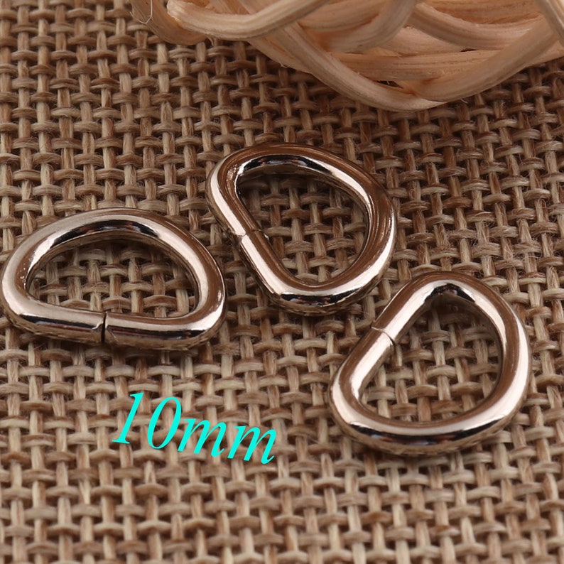 22 10mm D Rings d ring belt,50 PCS Silver D Ring Buckles purse ring,Webbing Purse Bag Handbag purse Hardware metal d-ring