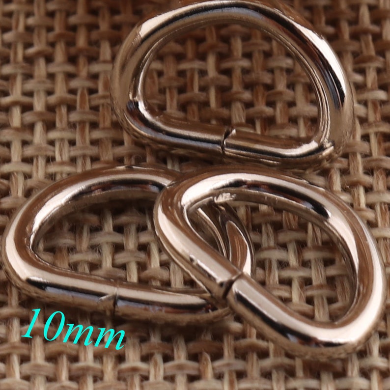 22 10mm D Rings d ring belt,50 PCS Silver D Ring Buckles purse ring,Webbing Purse Bag Handbag purse Hardware metal d-ring