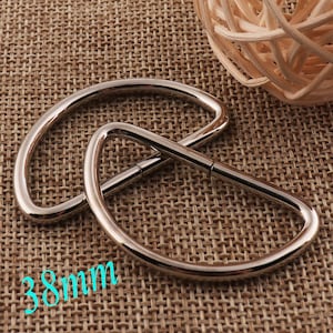 20 PCS Silver D Ring Buckles,1 1/2" D Rings d ring belt,Webbing Purse Bag Handbag purse Hardware,metal d-ring-38mm(43)