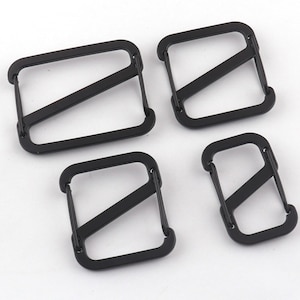 20mm/32mm/35mm/50mm Black belt buckle Metal G buckle G hooks Strap Slider Hooks ZINC Alloy G-Hook Slide Release Buckles