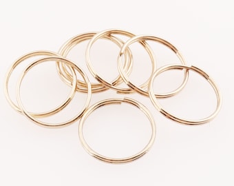 100-500pcs metal Pale Gold Split Key Rings,20mm split jump rings key ring,key chain ring bulk split rings,round key fob ring charm finding