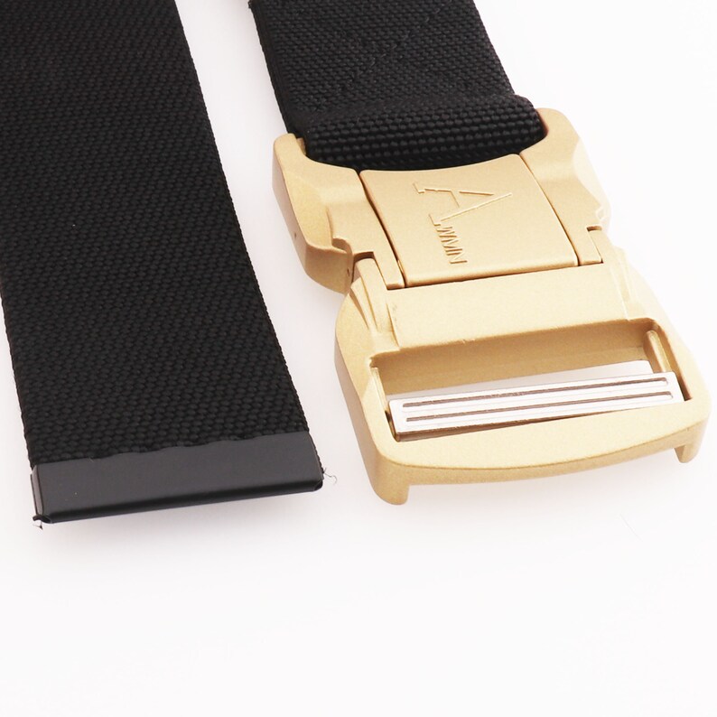 Black Belt Bucklesnylon Waistband Vintage Belt Nylon bing Etsy