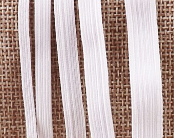 50 Yards Elastic Cord Band 3mm/5mm/6mm-White Nylon Flat Elastic Cord Stretch String Elastic Rope Trim -Making masks,DIY Face mask(cr23)