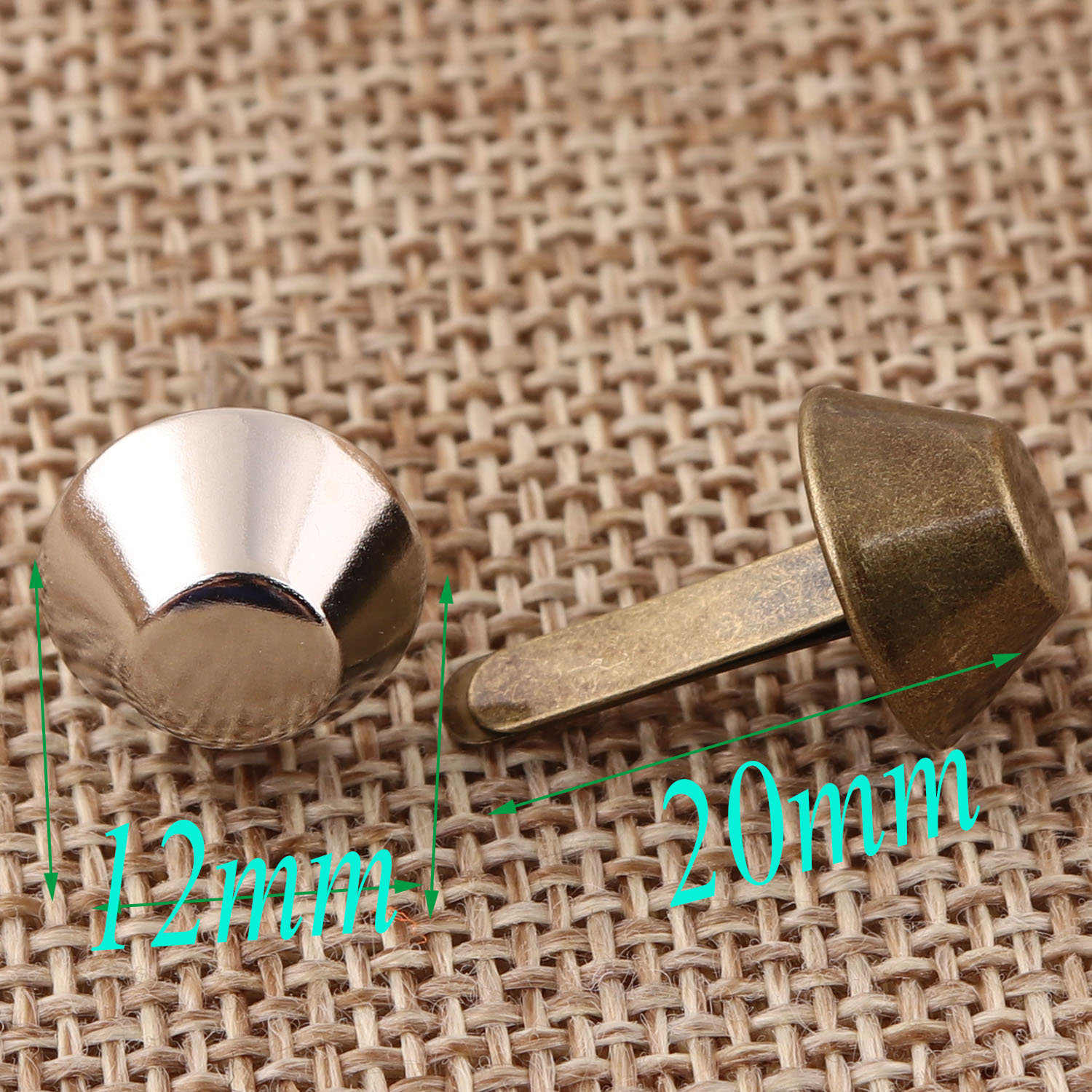 QUARKZMAN 100 Pièces De Pointes De Pied De Sac, Clous De Sac Ronds De 12mm, Pointes