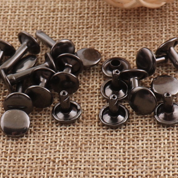 30 Tachuelas De Cabeza De Clavo En Bronce – Remaches Decorativos De 12mm Para Cuero, Punk Y Manualidades – Fáciles De Instalar Con Tornillo