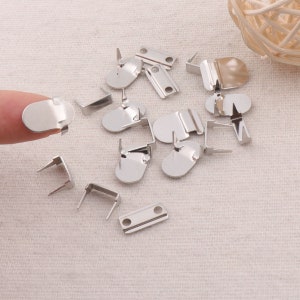 50sets Silver Trousers Skirts Bars Fasteners Hook Eye Clasps Pants Skirt Suit Pants Waistband Sewing Waistband Garment Hooks 1/2&quot;(14mm)(008)