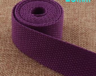 Purple Cotton Webbing Ribbon,1 inch webbing Key Fobs,Bag Belts Purse Straps,Tape Bag Handle Belting Dog Collar-25mm(WB441)