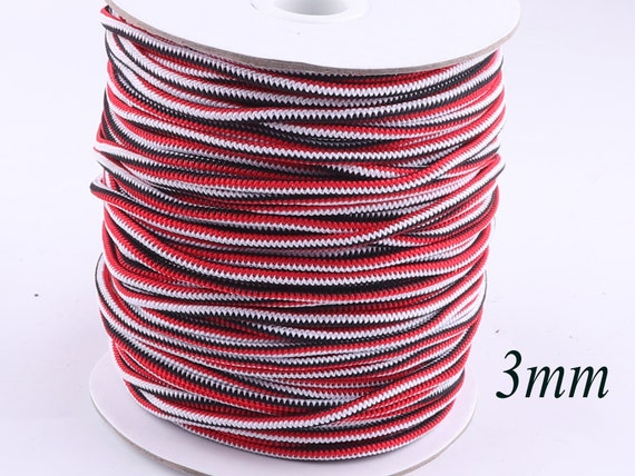 3mm Red Nylon Coated Round Elastic Cord,elastic Cord Stretch