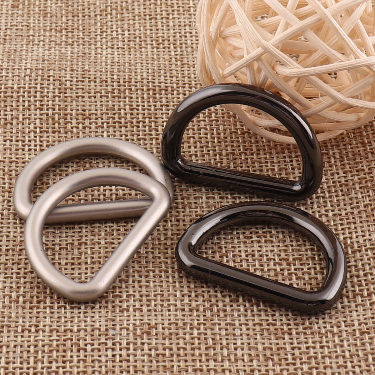 8pcs Black/gray D Ring Buckles,webbing Purse Bag D Rings,handbag Dog ...