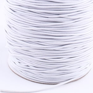 1MM runde weiße elastische Nylonschnur, 1-100Meter beschichtete elastische Gürtelschnur, elastische Schnur Band Band Schnur, elastischer Faden, Nylon Gummischnur DIY