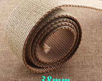 Sangle de 38 mm, sangle en nylon, sangle épaisse avec fil d'argent, sangle de cerclage en nylon, sangle de poignée, poignées de fourre-tout en sangle de rembourrage de sac