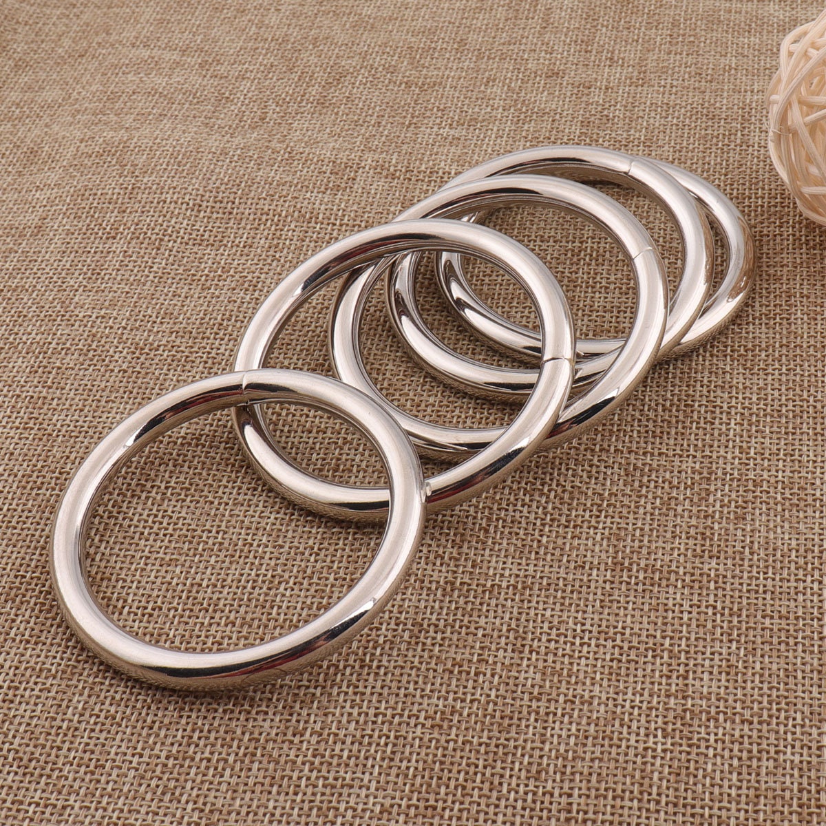 Fibbia In Metallo 50 Fibbie A Rullo In Metallo Argento - Per Cinture, Borse E Fai Da Te, 5 Misure Diverse Fibbia Per Cintura Uomo - Foto 3