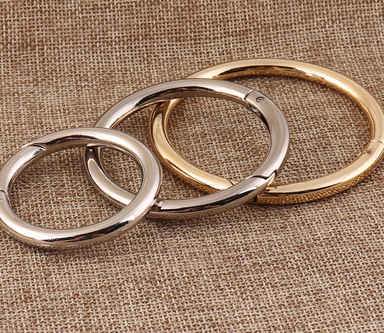 8 Pcs Spring Clasp, 2"/1.5"/60mm Spring Ring Clasps,gold/silver Spring ...